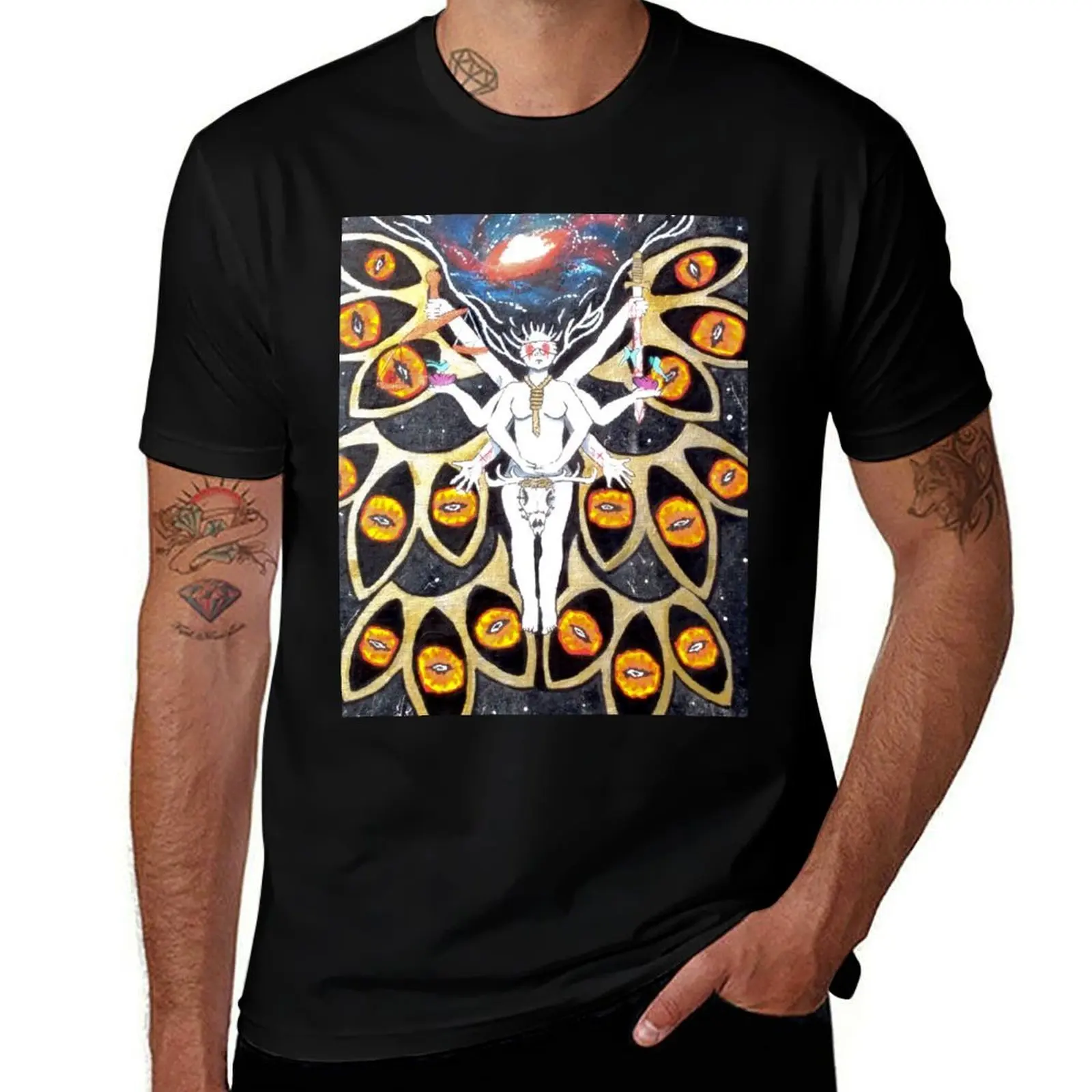 Original painting of Biblically correct angel T-Shirt Basic Short Sleeve Cotton Blend T-Shirt