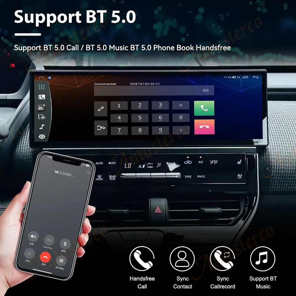 Android 13 14.9 3K CarPlay For Toyota BZ4X 2022 2023 2024 Car Radio GPS Navigation Head Unit CarPlay Radio Multimedia Player