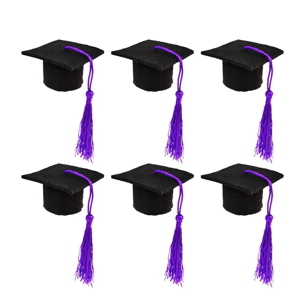 

Doctoral Cap with Tassels Hat Decoration Fringe Mini Graduation Caps Crafts Decorate Has