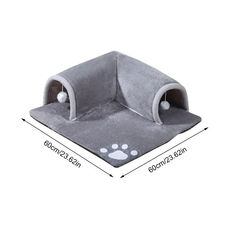 Cat Tunnel Bed Pet Cave Bed Tunnel Cat Tube Toy Removable Portable Cat Bed Play Tunnel And Mat For Cat Guinea Pigs Dog Rabbits