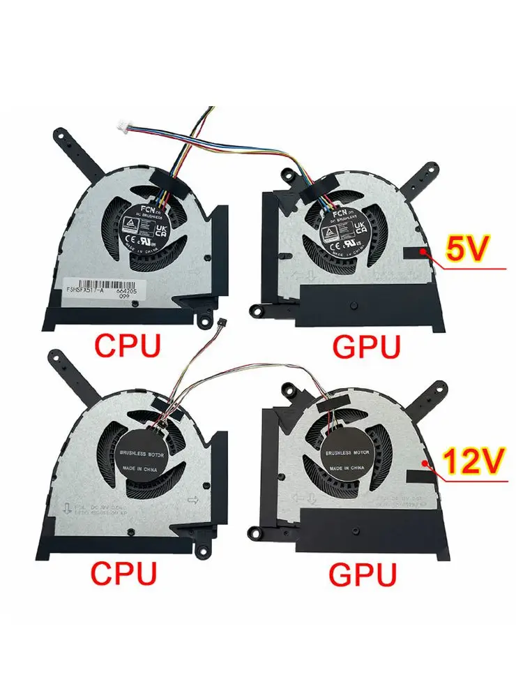 NOWY wentylator procesora Wentylator chłodzący GPU do ASUS FX517 FX517ZR FX517Z FX517ZC AIR 2022 DC5V/12V RTX3050/TI RTX3060 RTX3070 — zdjęcie produktu 7