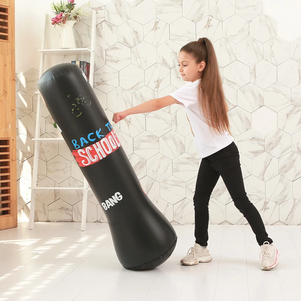 120/160cm Inflatable Boxing Bag Adult Children Boxing Punch Sandbag Training Target Stress Exercise for Kids Gifts