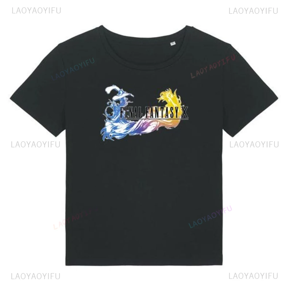 Final Fantasy X FFX  FF10  Original Tops Tee Shirt Final Fantasy Game Icon Printed T Shirt Tops Unisex High Quality Cotton Tee