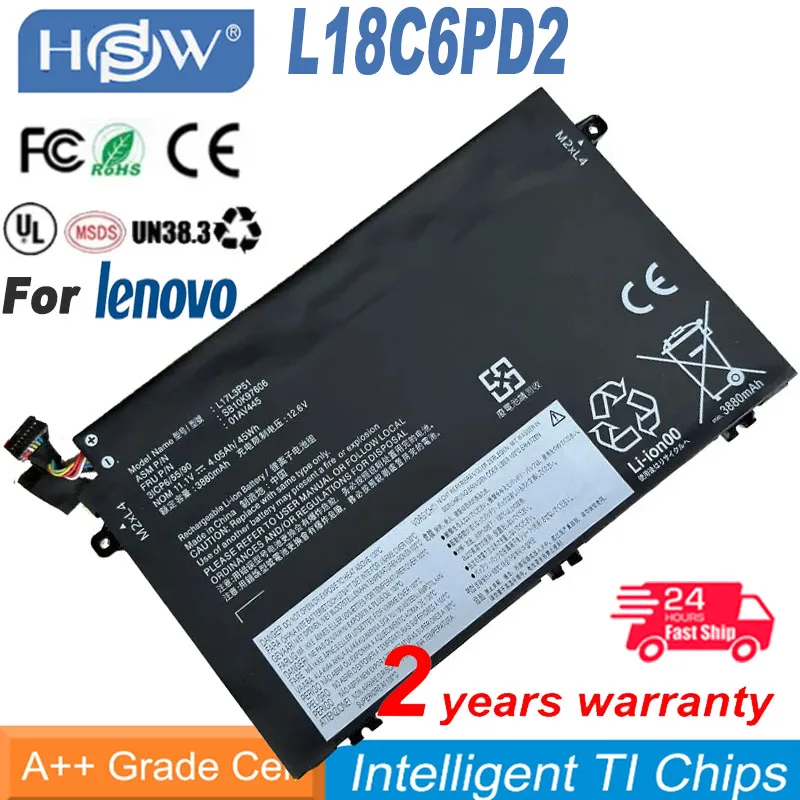 L17M3P53 L17C3P52 L17M3P54 SB10K97611 SB10K97612 01AV464 01AV465 01AV466 Battery For Lenovo ThinkPad L480 L580