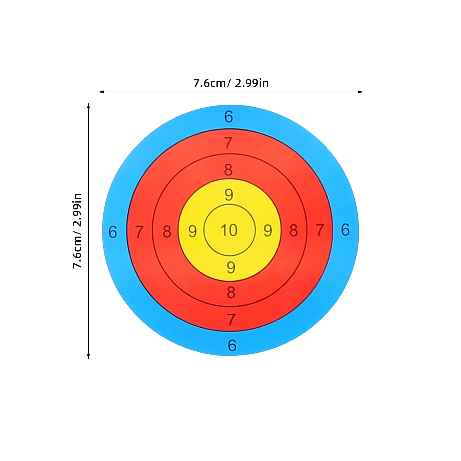 ملصقات هدف الرماية الفلورسنت 76 مم لوازم ممارسة التوهج في الظلام سهلة الاستخدام وإزالة لا بقايا داخلية وخارجية #3