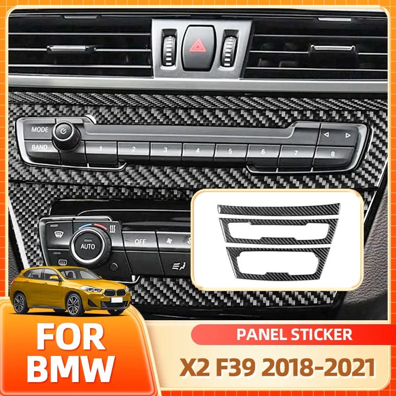 

Glasses Holder Hot Radio/ Air Conditioning Panel Trim Stickers Decoration Cover Car Interior Accessories For BMW X1 F48 2016-