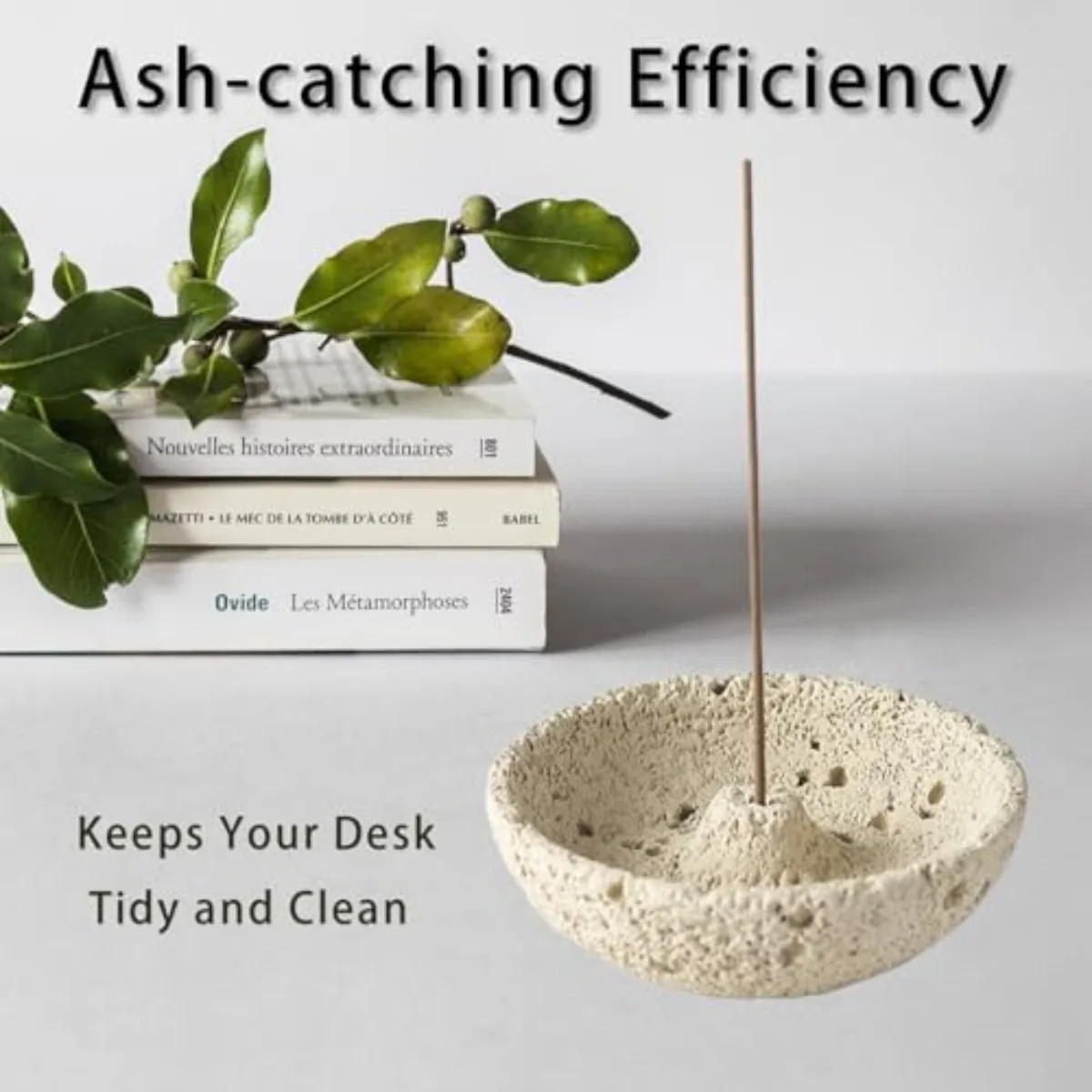 Modern Incense Burner Tray Wabi Sabi Aromatherapy Holder Zen Meditation Home Decor Relaxing Fragrance