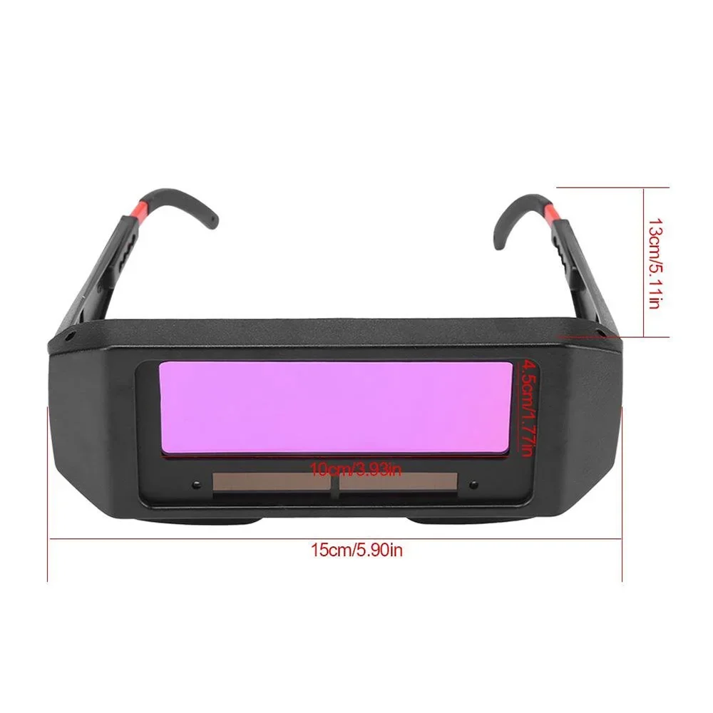 

10.8×5cm Automatic Dimming Welding Glasses Light Change Auto Darkening Anti- Eyes Shield Goggle for Welding Masks EyeGlasses