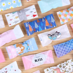 100Pcs 9.5x4cm DIY Handmade Nougat Candy Packaging Milk Candy Taffy Wrapper Food Package Xmas Gift Mini Bags