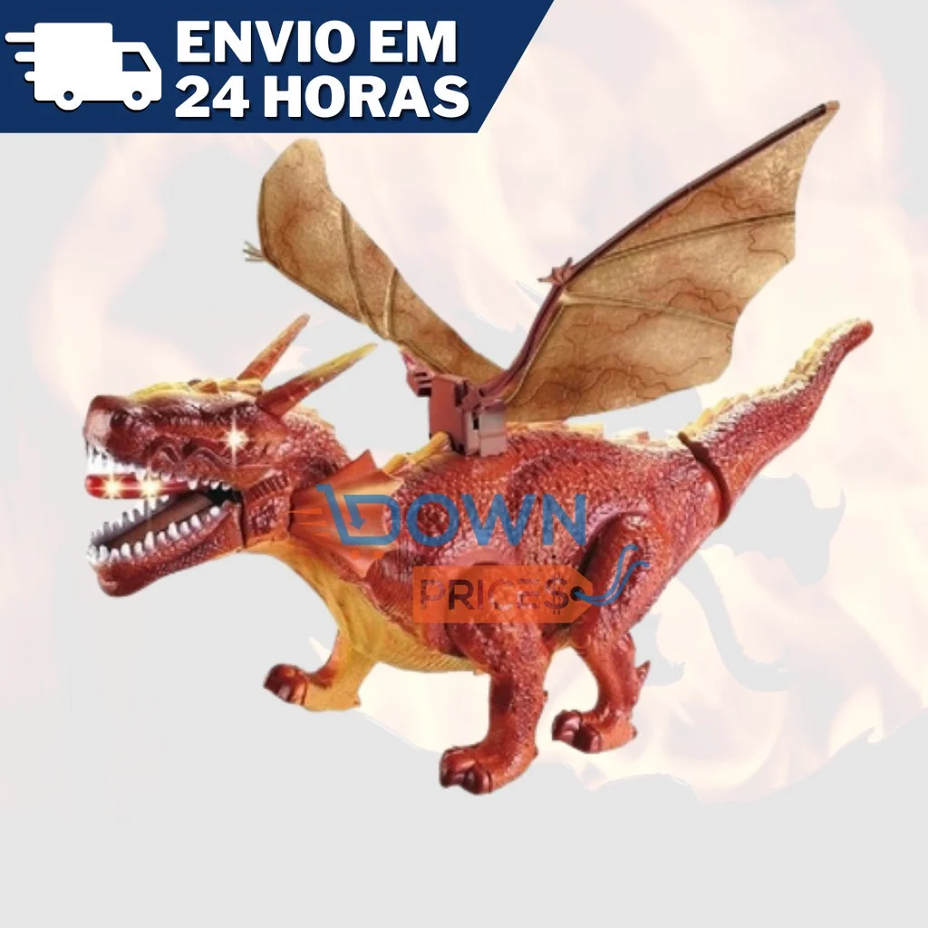 Mystic Dragon Children's Toy Beats Wings Walked 43 Cm Sound