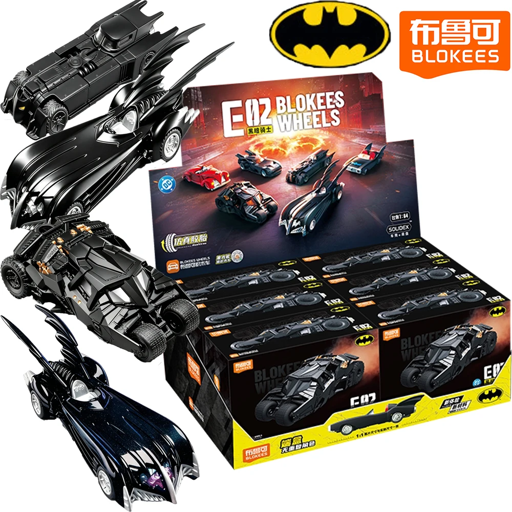 Original BLOKEES Wheels The Batman E02 Blind Box The Dark Knight Series Assembly Model Kit Ornament Collect Toys Surprise Gifts
