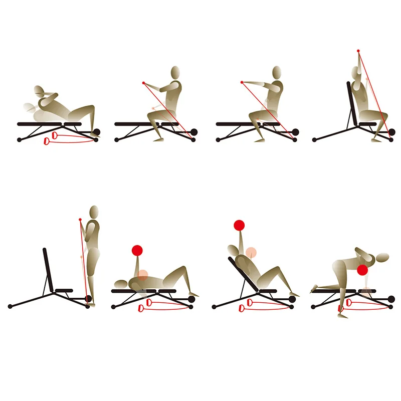 مقعد حل وقف واحد للمنزل للبالغين قابل للتعديل لتدريبات قوة الوزن