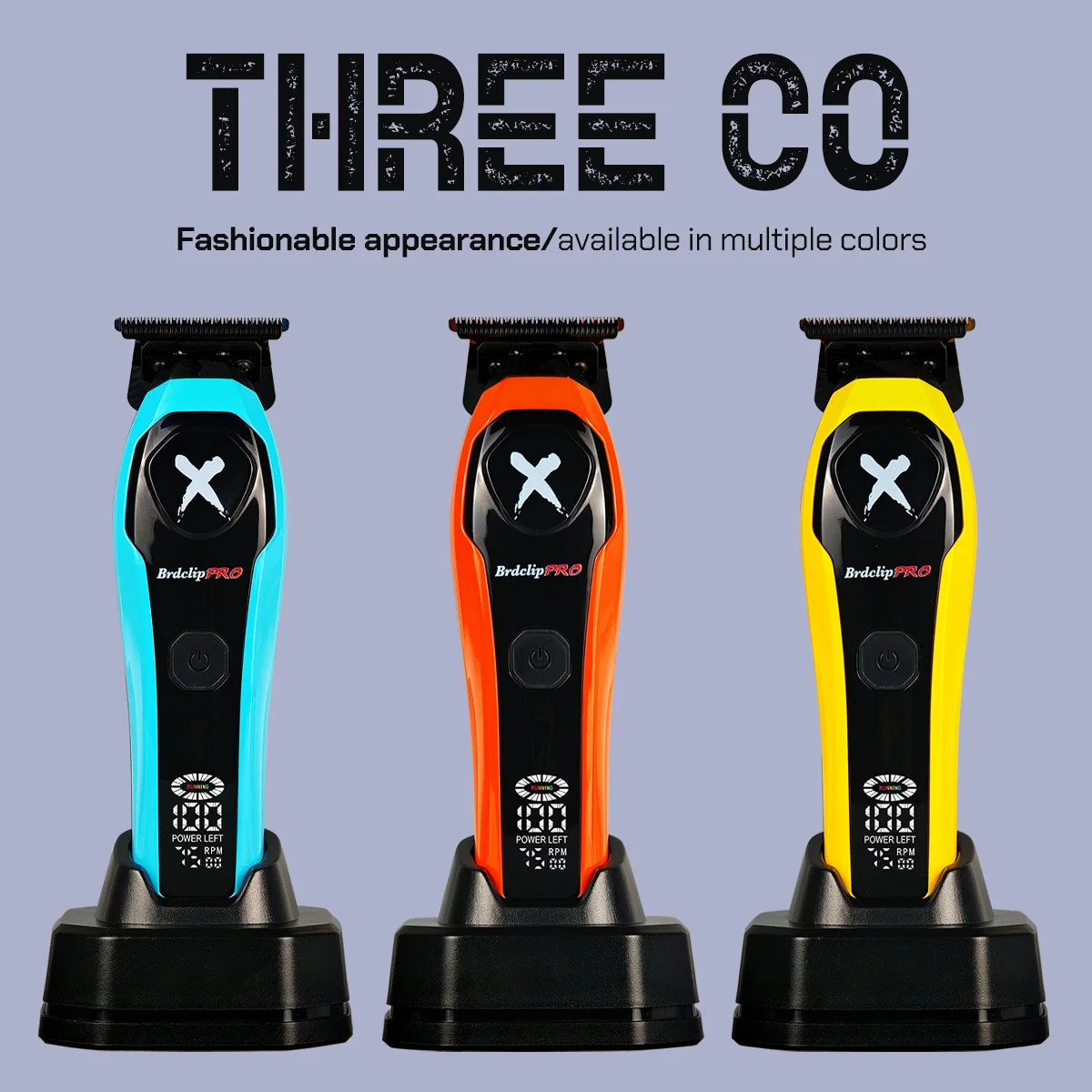 

BRDCLIP 339 Professional Hair Salon Trimmer 7500RPM Carbon Steel Ceramic Blades 3 Colors With Charging Base Hair Cutting Machine