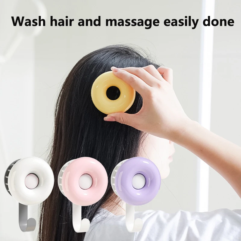 2 In 1 Silicone Shampoo Brush Head Scalp Massage Comb Hair Washing Comb Bath Shower Body Massage Brush Salon Hairdressing Tools