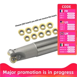 EMRW 5R C24/C32 150-300mm fresa a naso tondo portautensili super resistente agli urti portautensili per utensile da taglio RPMT10