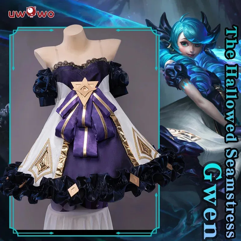 

XT8UWOWO LOL Gwen Cosplay Costume League of Legends The Hallowed Seamstress Battle Lolita Dress Gorgeous@XT6！