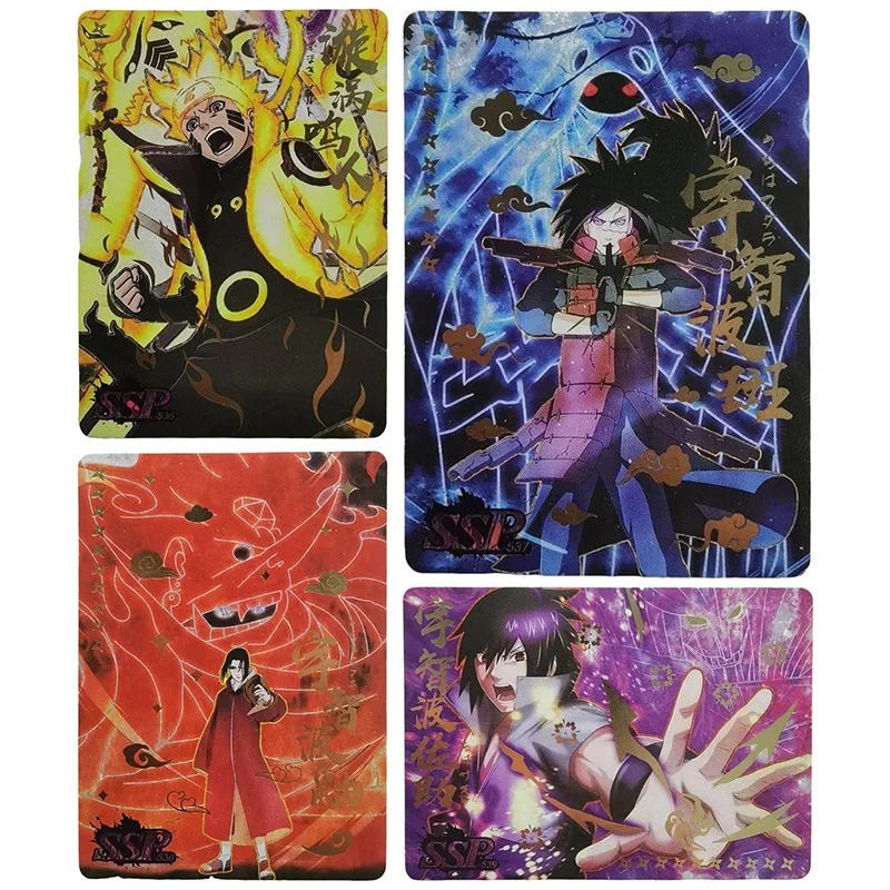 Anime NARUTO Rare SSP SP Refraction Foil Uzumaki Naruto Uchiha Madara Itachi Toys for boys Collectible Cards Birthday Present