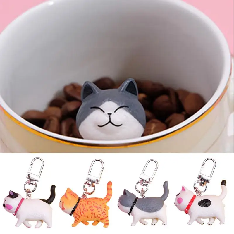 Creative Animal Pendant Safe Exquisite Key Rings Resin Car Key Pendant Women's Keyrings & Keychains Soft For Keys Bags Pencil