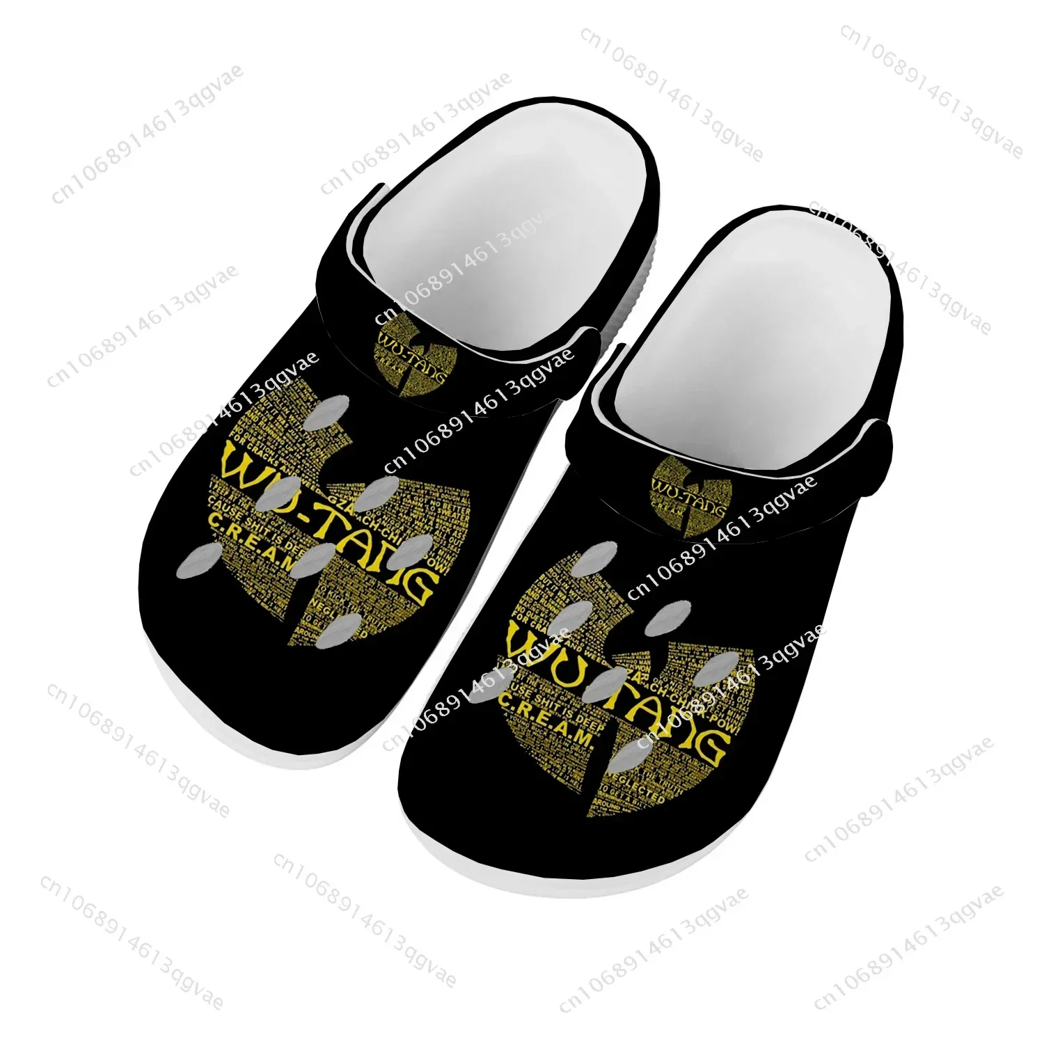 W-Wu-T Clan Home Clog Sandálias para homens e mulheres, sapatos de praia respiráveis, White Tang Garden, Custom Made, Youth Boy and Girl