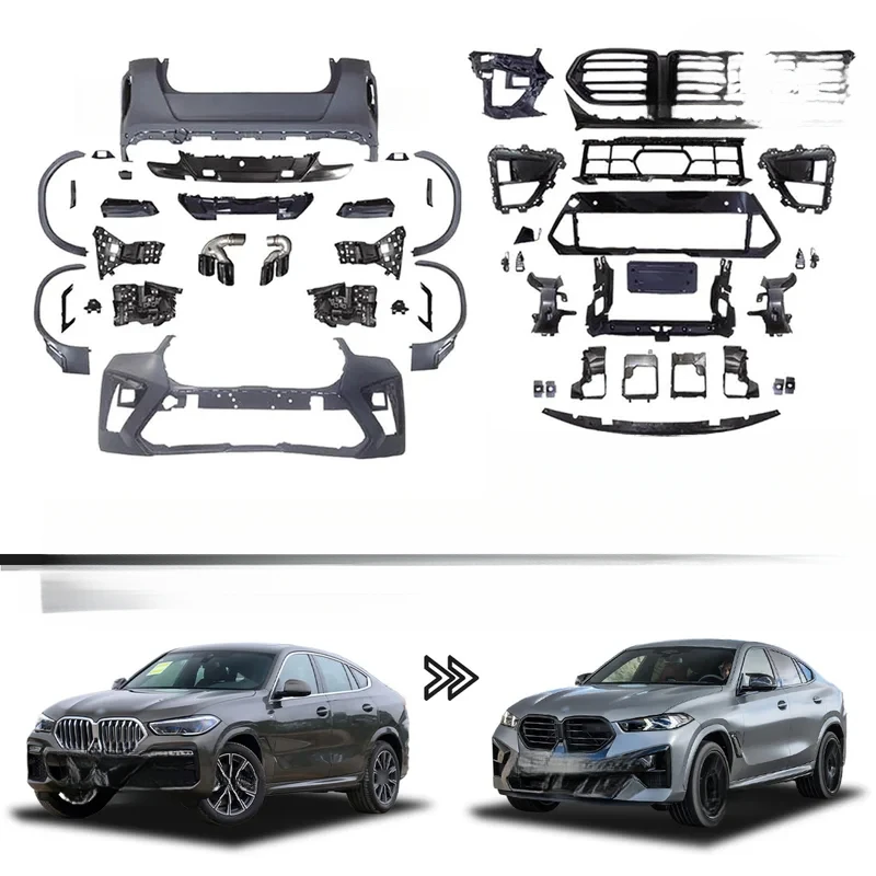 High Quality X6M Style Body Kit For BMW X6 G06 2024 Old To New Conversion Upgrade With Headlight Exterior Mod Accessories
