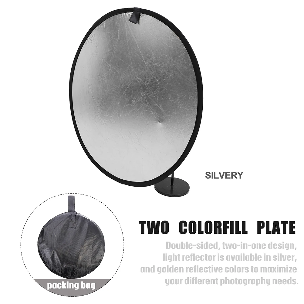 

Foldable Reflector Silver White 2 In 1 Portable Photography Reflector Light Diffuser For Studio Outdoor Shooting Camera
