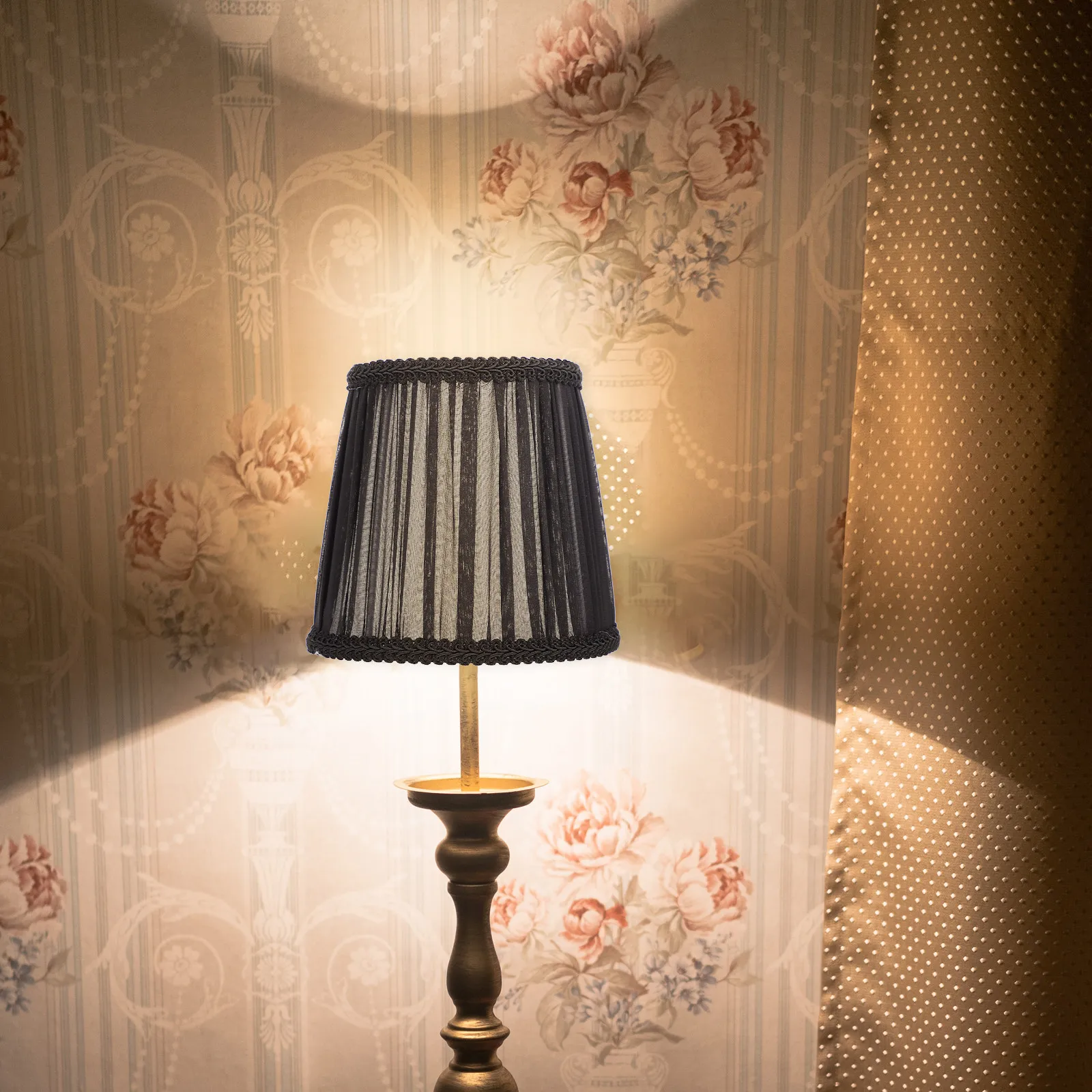 

Абажур ручной работы из высококачественной ткани, цоколь E14, для потолочных люстр и настенных светильников, теплый рассеянный свет, декор для дома и отеля