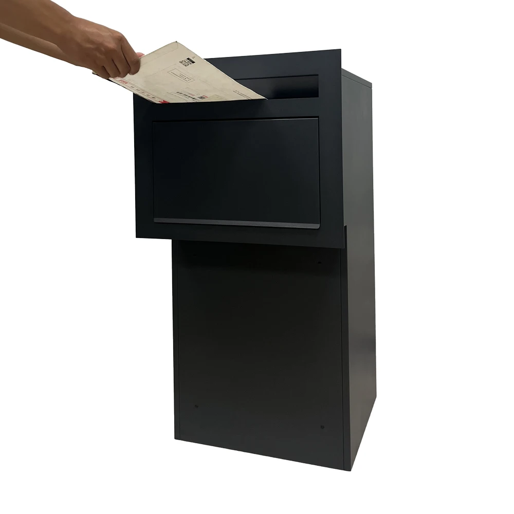 Safe Locking Mounted MailBox for Fence Outdoor Built in Parcel Box