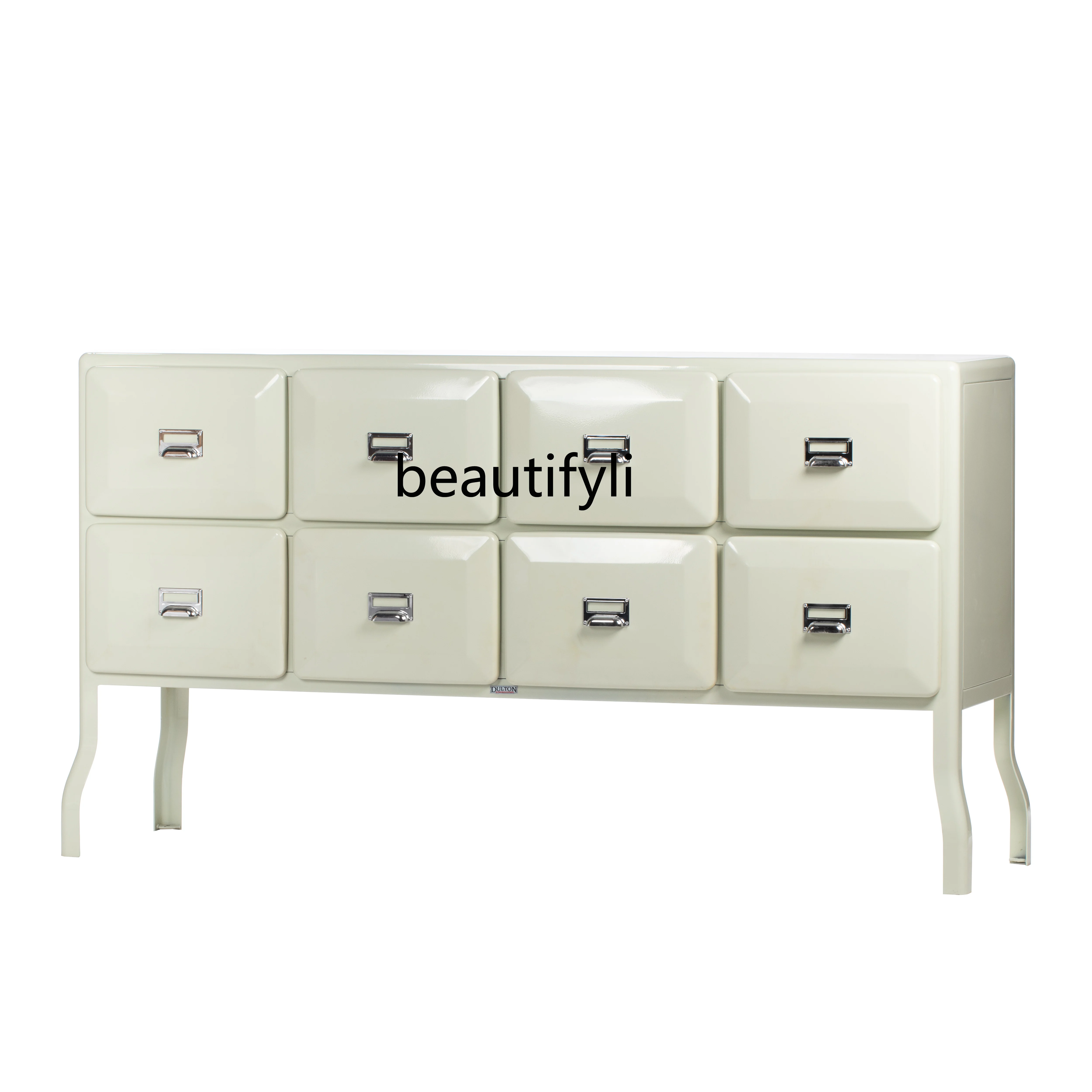 

Metal High-Leg Eight-Drawer Cabinet Storage Storage Sideboard Cabinet Living Room Studio Display