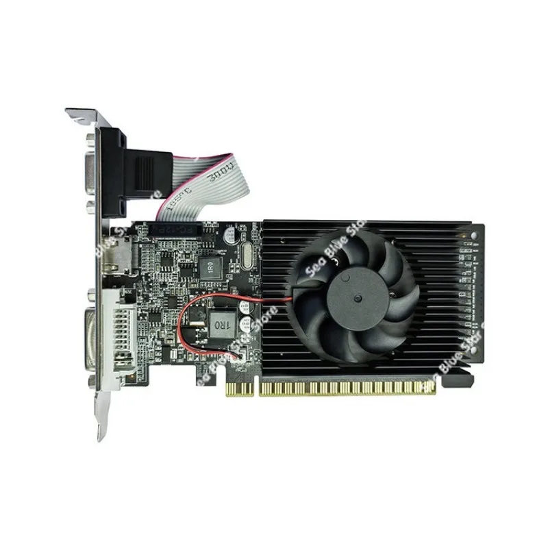 Graphics Card GT610 2G Ddr3 Graphics Card Independent Fan Computer Graphics  Entry-level  Card