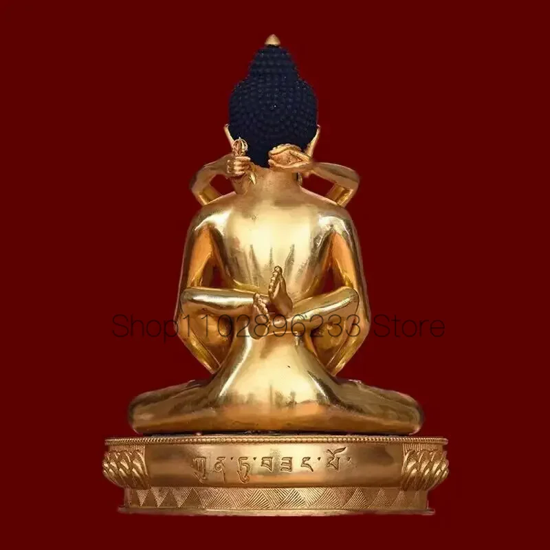 The 7-inch pure copper gilded gold Tibetan legend of the Buddha statue of King Pu Xian is enshrined in the Tantra family, and t