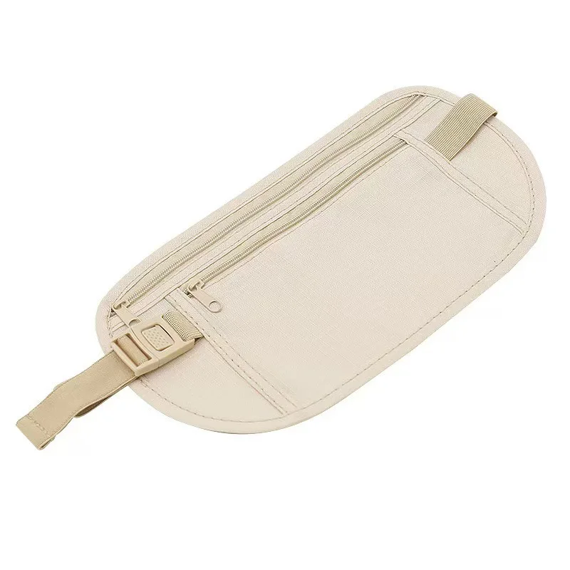 Hidden Travel Waist Pouch, Anti-Theft Money Belt, Slim RFID Blocking Wallet for Passport,Cards & Cash,Ideal for Travel Daily Use