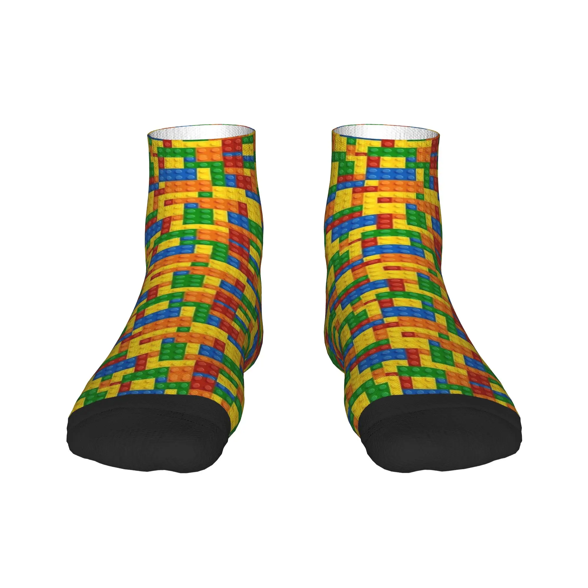 Danish Building Blocks Wink Socks Autumn  Ankle Socks Funny Couple Soft Socks Graphic Climbing Anti Slip Socks