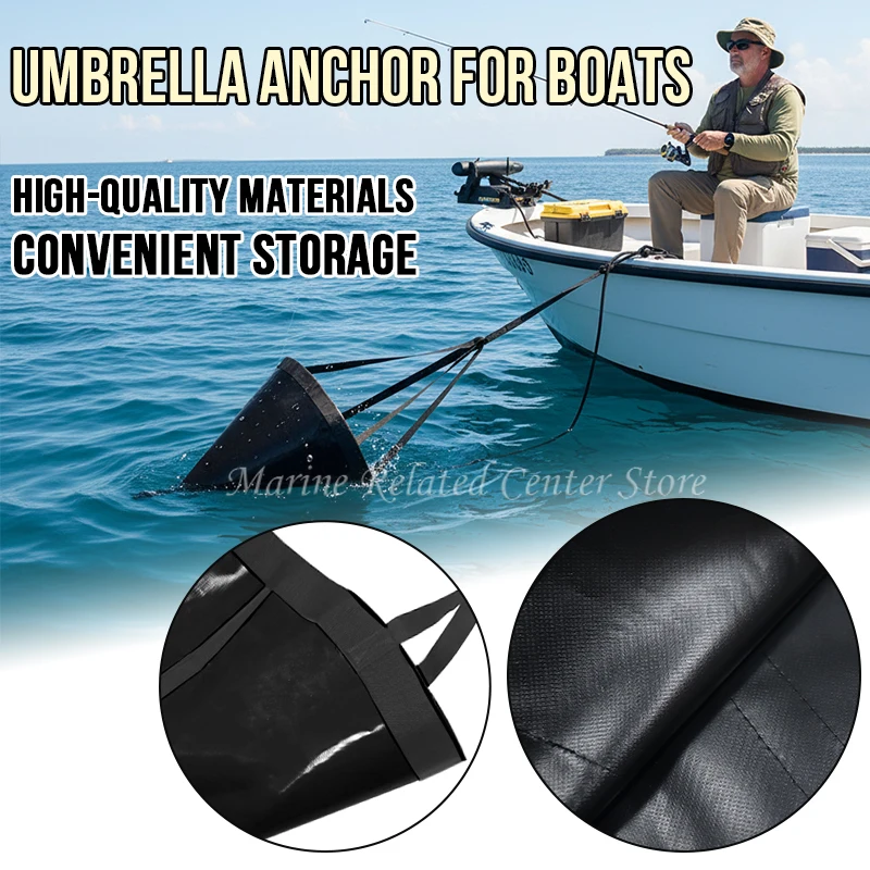 18/24 Inch Drift Sock Sea Anchor Drogue with 30ft Kayak Tow Rope Line Buoy Ball for Fishing Boat Trolling Sock