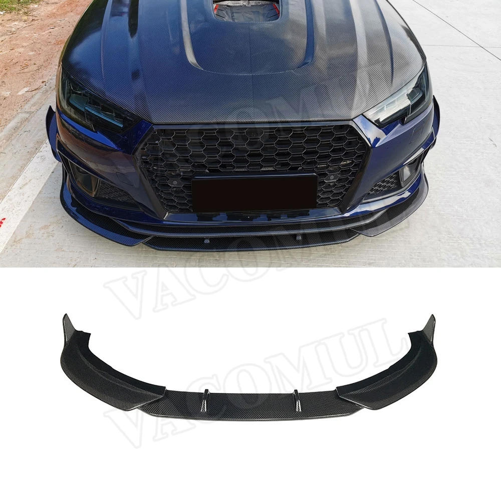 

VACOMUL Dry Carbon Fiber Front Lip Spoiler For Audi A4 Sline Sport S4 Sedan B10 2019 2020 FRP Head Bumper Chin Guard Car Styling