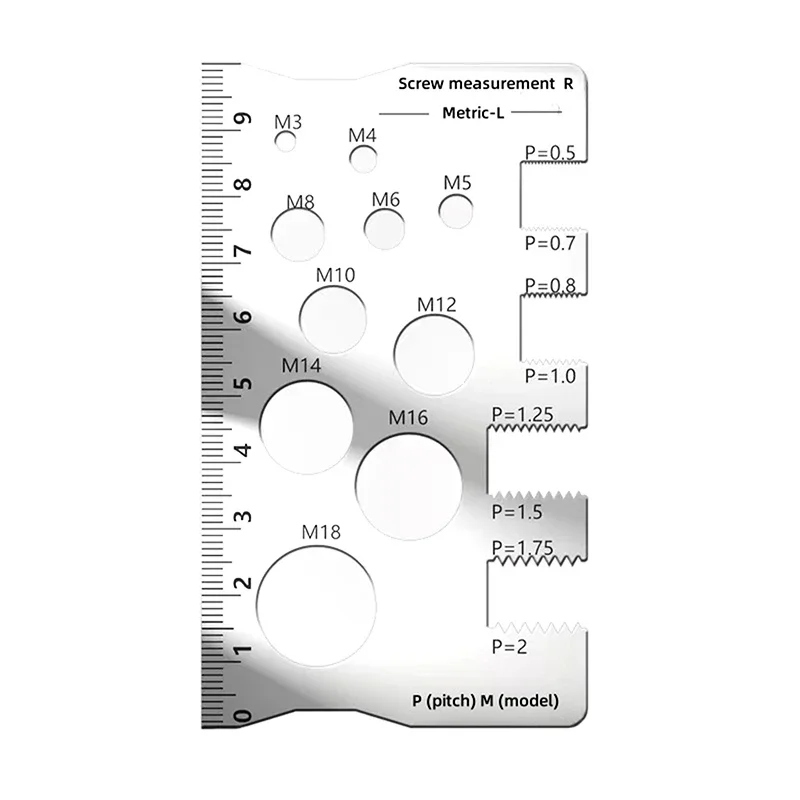 High-Accuracy Industry Standard Pitch Gauge, Ideal for Measuring Bolt, Nut, Screw Thread