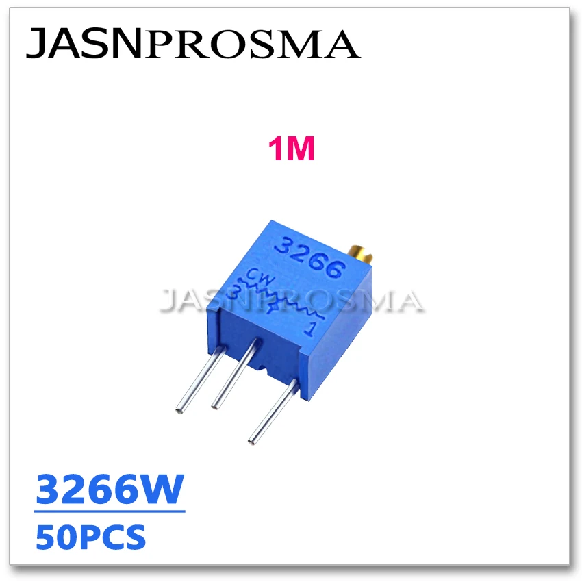 JASNPROSMA 3266W 50PCS 1M 105 3266W-1-105LF OHM original Bourns Precision Adjustable Trimmer resistor Potentiometer trimpot