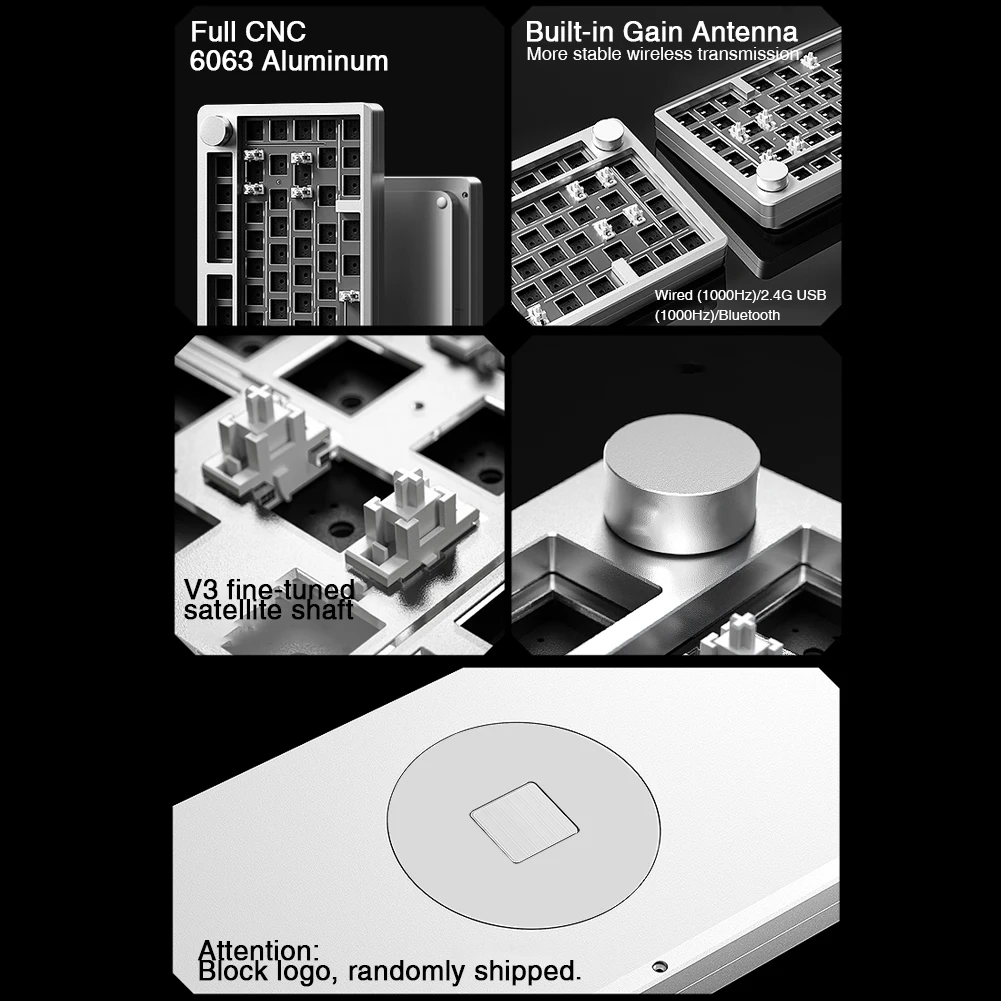 Imagem -06 - Leobog-sem Fio de Alumínio Mecânico Gaming Kit de Teclado Junta Retroiluminada Montagem de Alumínio Case Hot Swap Rgb Personalizado Hi8 75 Pin