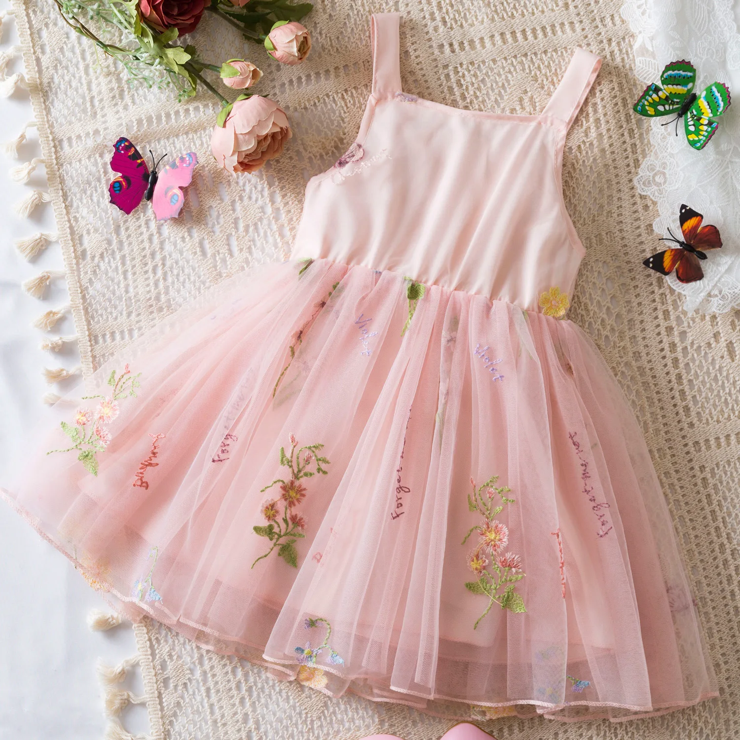 

Toddler Baby Girl Dress for Children Rainbow Sequins Tulle Tutu Vestidos Kids Birthday Party Princess Infant Sweet 1-5y