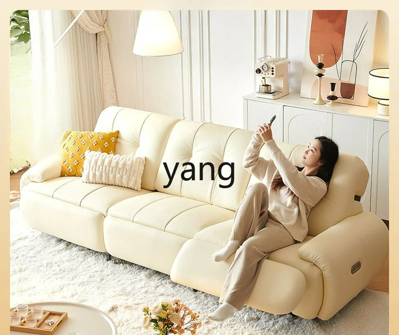 LTT intelligent electric shake first layer cowhide sofa French leather multi-functional electric sofa