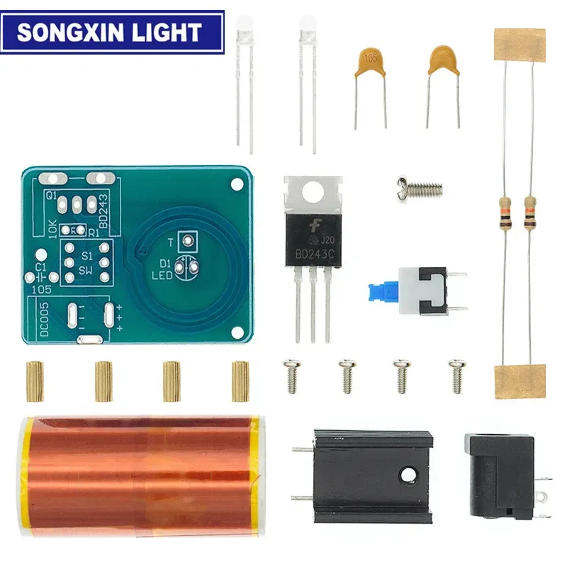 BD243 BD243C Mini Tesla Coil Kit Magic Props DIY Parts Empty Lights Technology Diy Electronics BD243C  Mini   Module