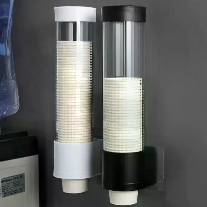 Disposable Paper Cup Dispenser Disposable Cup Extractor Wall Mounting Plastic Cup Holder Dispenser Automatically Drops Cup