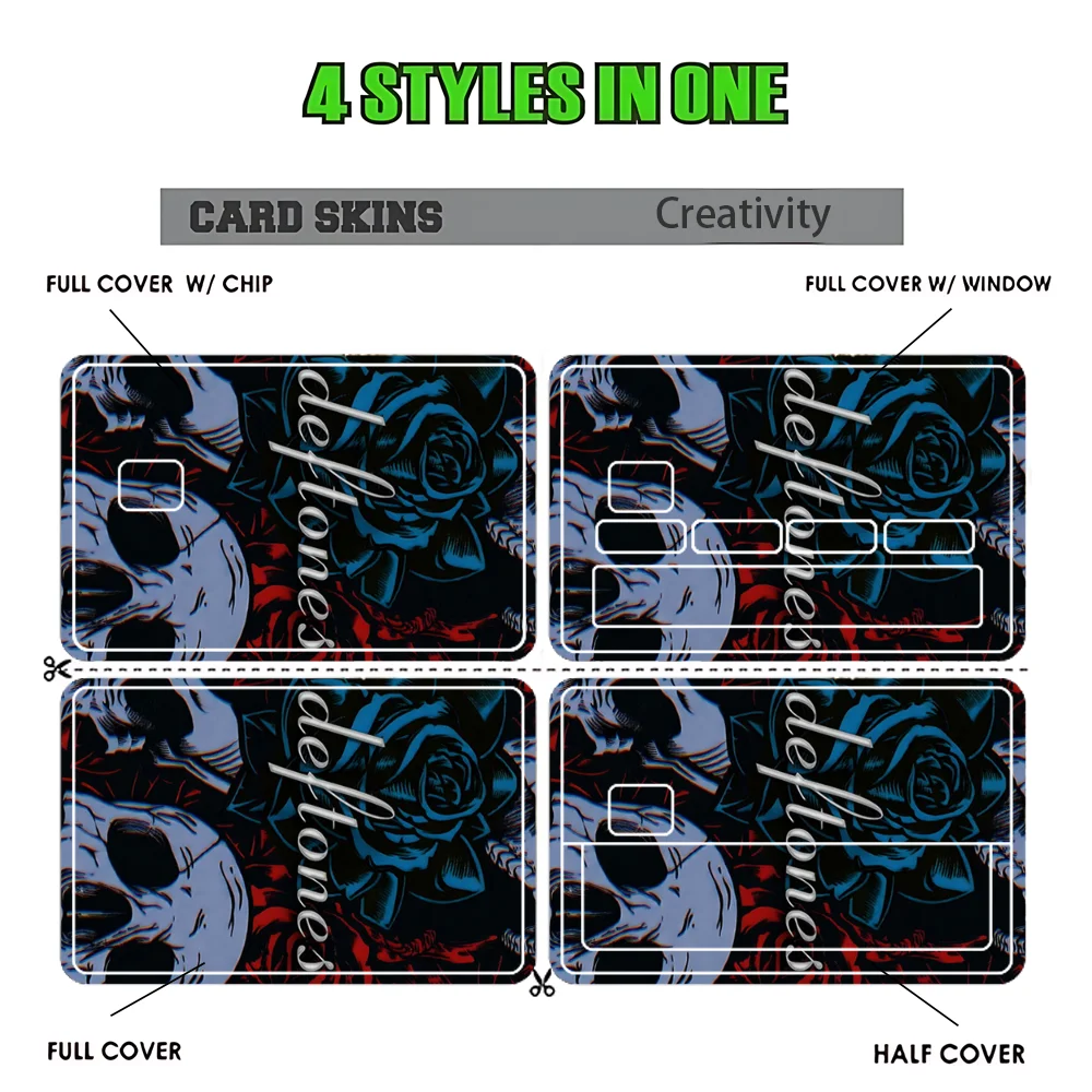 Band D-Deftones Stickers Cartoon Decorative Small Waterproof Chip 4PCS Card Sticker New Anti-Scratch