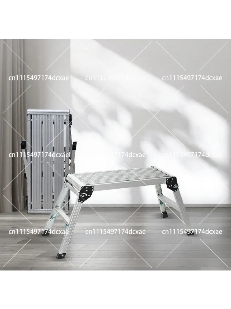 Heavy Duty Folding Ladder Anti-Slip Feet Portable Aluminum Alloy Step Stool for Home Repair Car Wash Outdoor Work