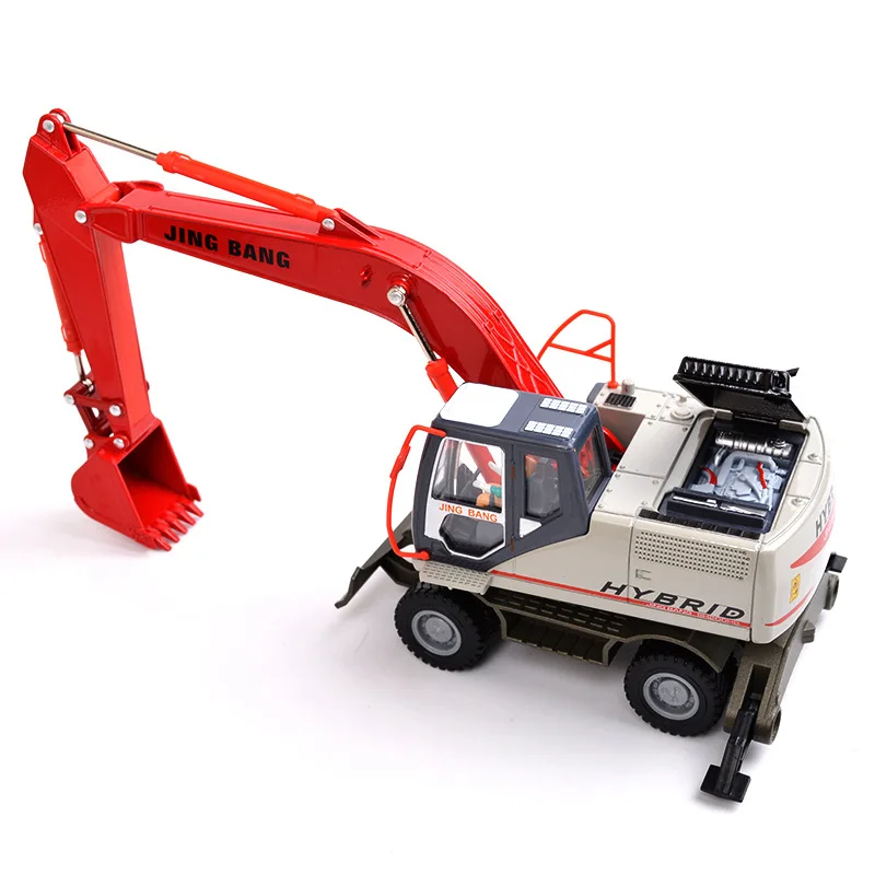 Exquisite Gift 1:50 Excavator Alloy Model,Simulation Die-Casting Engineering Car Collection,Children\'s Toy Car B262