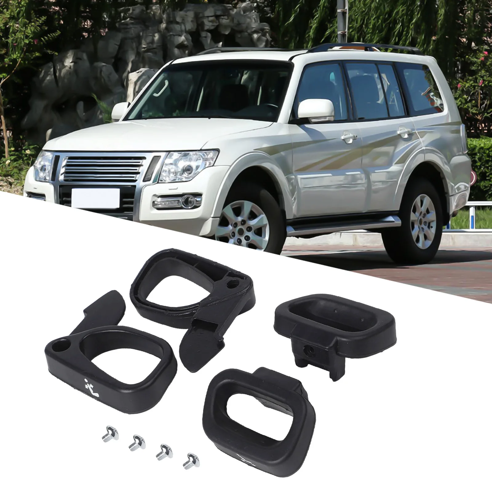 Black Seat Recliner Handle for Easy Installation Kit Plastic Material 4 Piece Set Adjuster Handle Parts Automotive Accessories