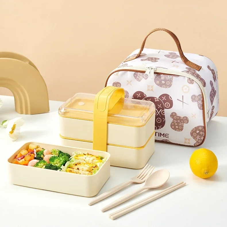 

Bento School LunchBox Тиффиновая коробка для детей с сумкой, посуда для школы, сэндвич, фрукты, детская коробка для еды, сниженная жирная еда
