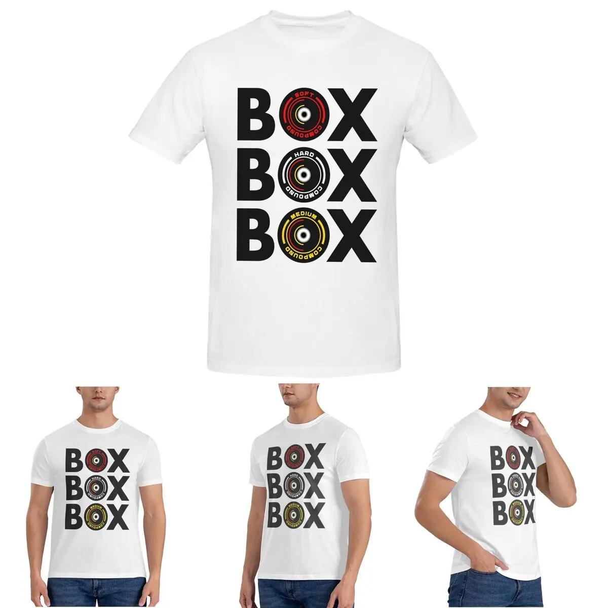 

Box Box Box Infographic F1 Tyre Compound Design T-Shirt for Men Cotton Plus Size T Shirts Men's Tees Short O-Neck Clothes Tops