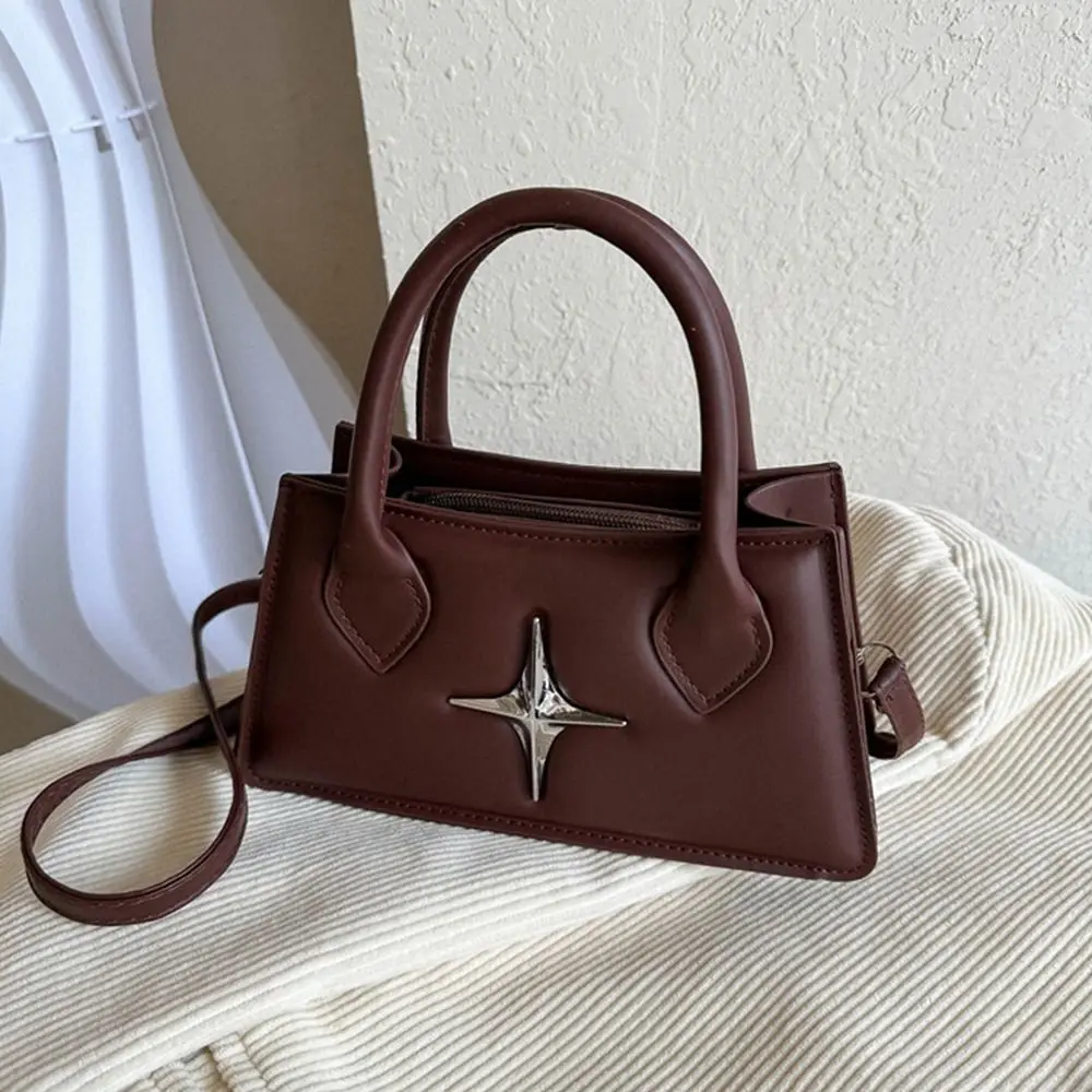 Quadrangular Star Design Shoulder Bag PU Leather Crossbody Bag Small Sling Bag Women Girls Fashion Handbags Messenger Bag