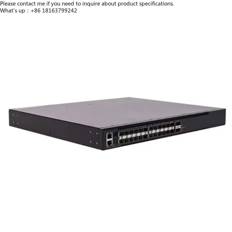 

24-портовый оптоволоконный сетевой коммутатор 16/10G SFP+ S6820-24XQ-E с 2 слотами 40/100G QSFP28, двойным питанием, расширяемыми слотами, для установки в стойку, с поддержкой PoE, SNMP, QoS