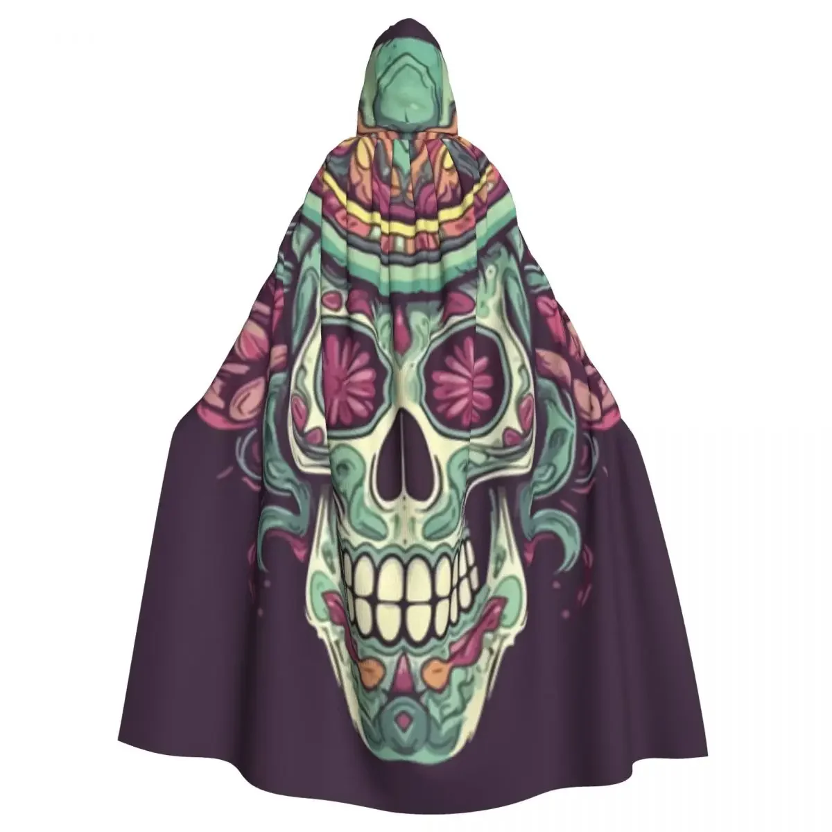 Cosplay Medieval Costumes Skull Cinco De Mayo Hooded Capes Long Robes Jackets Coat Carnival